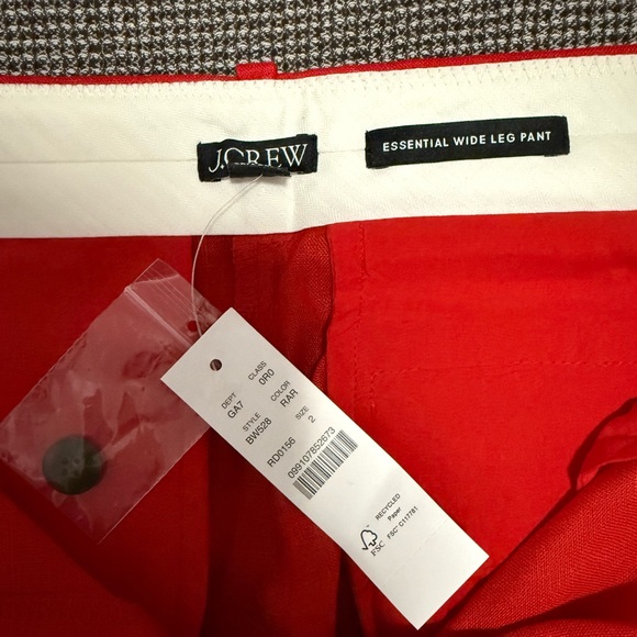 J. Crew Women's Bold Wide Leg Linen Pants - Picture 5 of 6